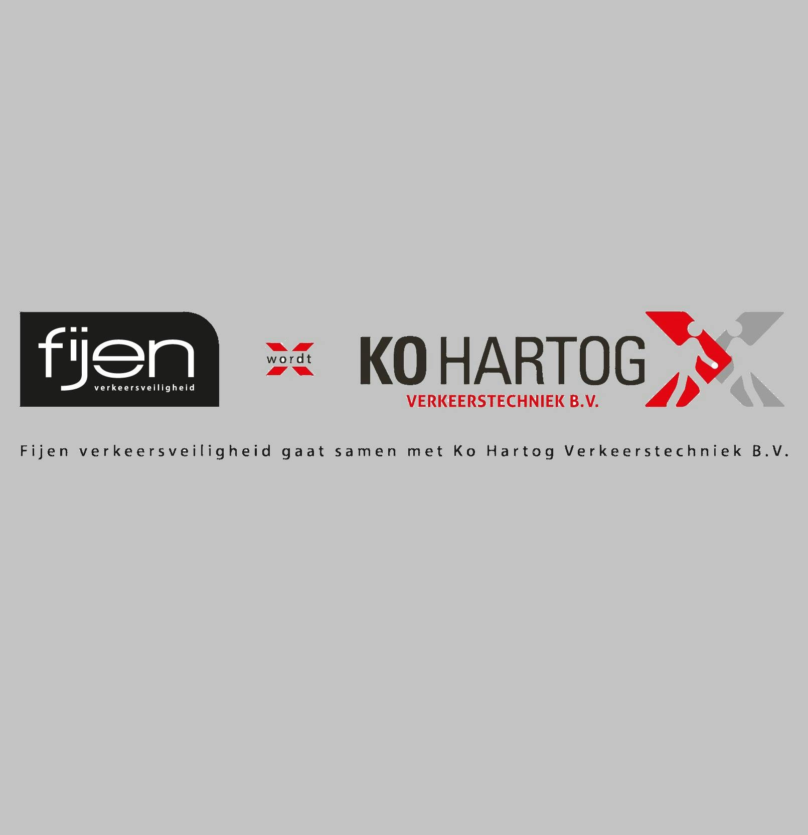 Logo dat de samenwerking tussen Fijen en Ko Hartog Verkeerstechniek symboliseert